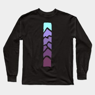 Mountain Color Stripe Tie Long Sleeve T-Shirt